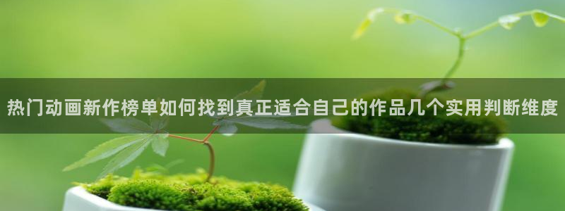 竞技动漫：热门动画新作榜单如何找到真正适合自己的作品几个实用判断维度